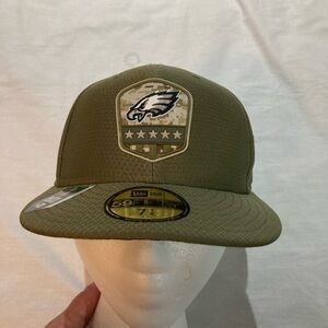 Philadelphia Eagles Salute to Service on field hat! Fitted size 7 1/8, NWT!